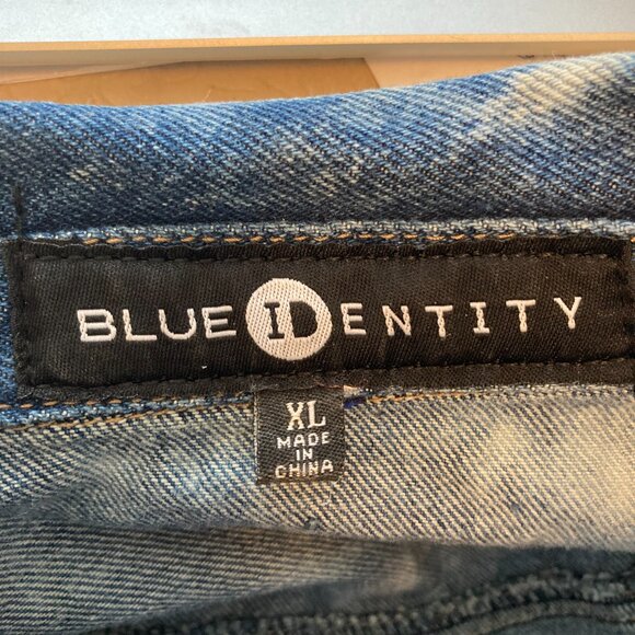 Blue Identity Women's Distressed Stone Washed Denim Vest Size XL - Picture 3 of 10